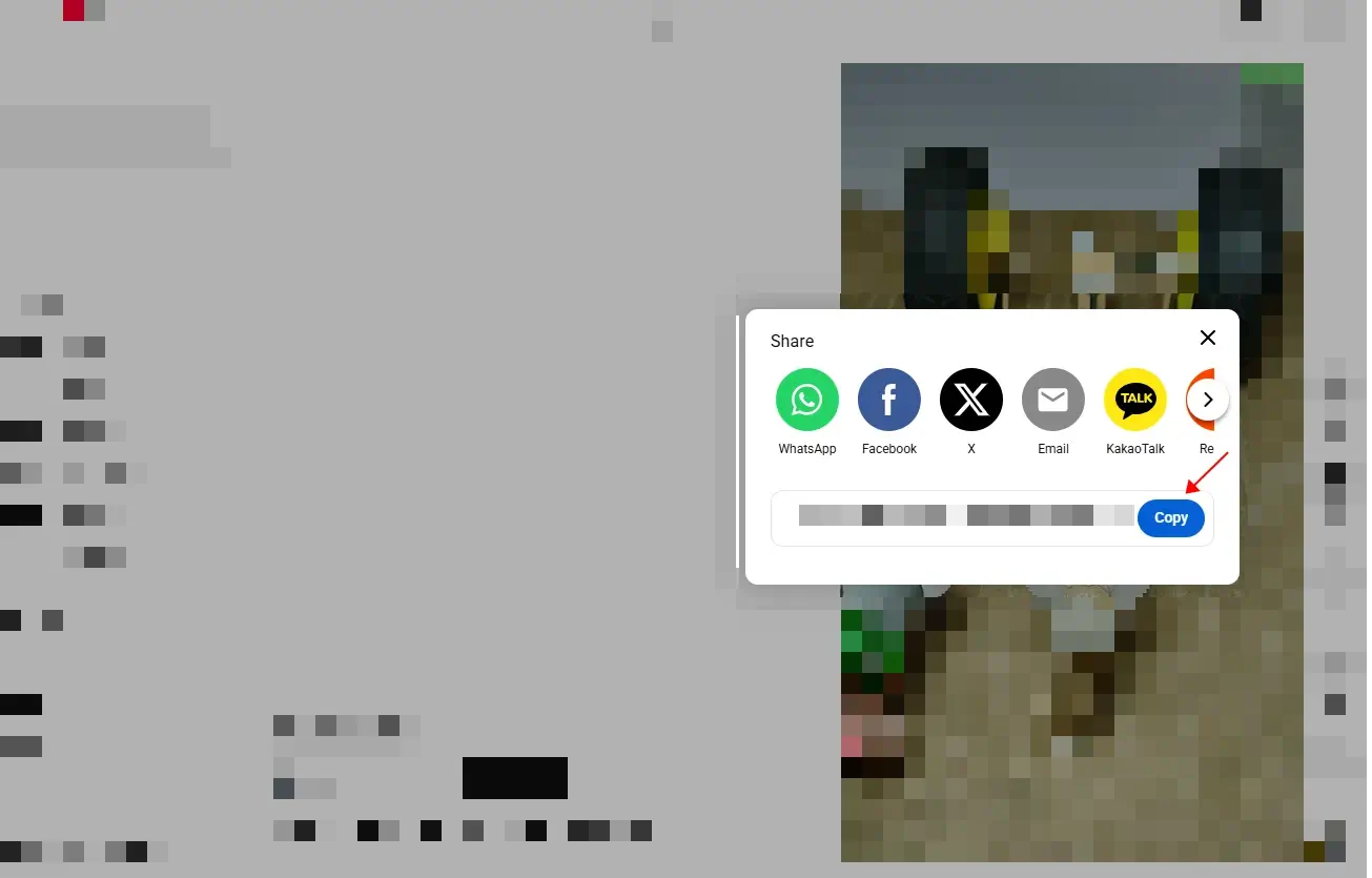 Click "Copy".